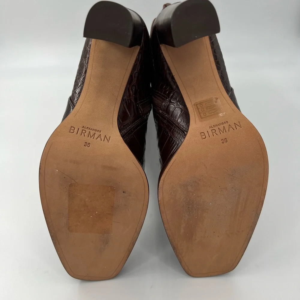 Square Clarita Croc-Embossed Leather Boots Women’s Sizes EU: 36 US: 6 MSRP: $795